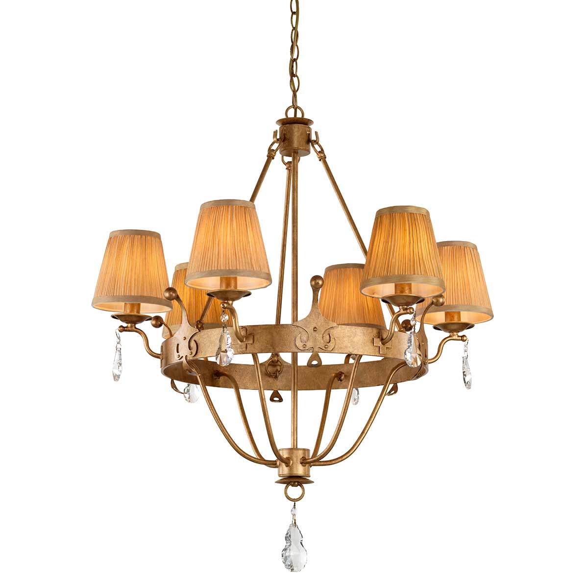 Lustre Windsor 6 lumières doré