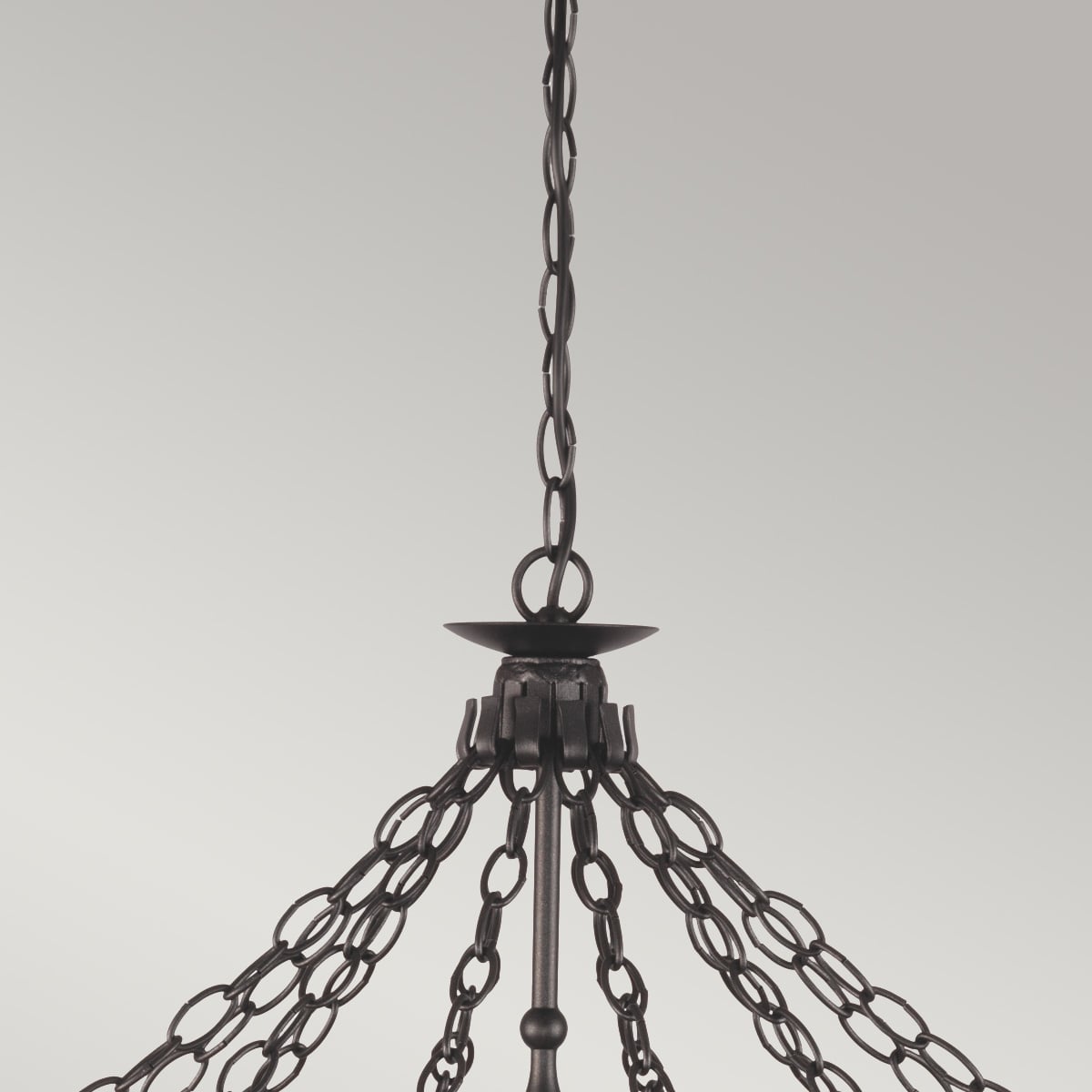 Lustre Warwick 12 lumières anthracite et noir