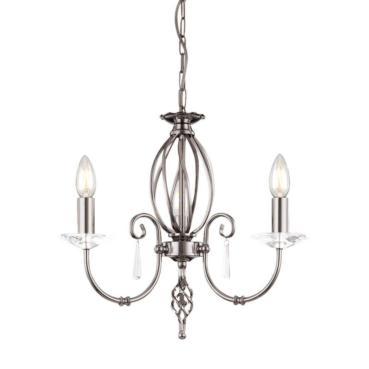 Lustre Aegean 3 lumières nickel poli