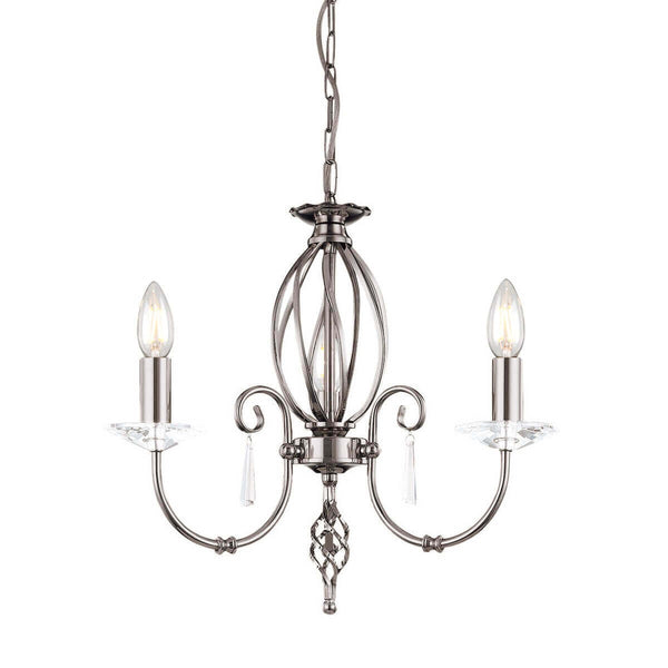 Lustre Aegean 3 lumières nickel poli