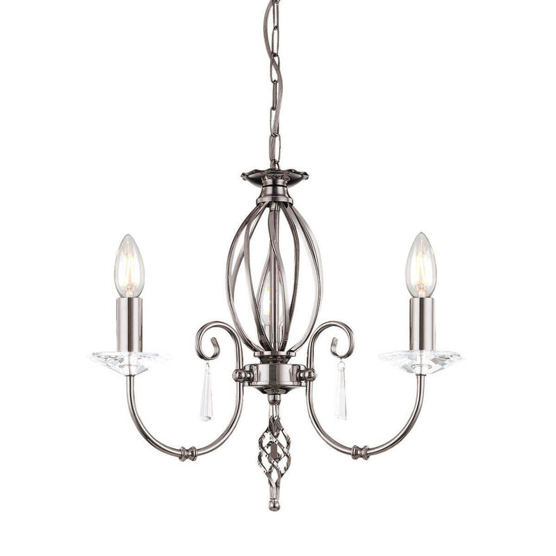 Lustre Aegean 3 lumières nickel poli