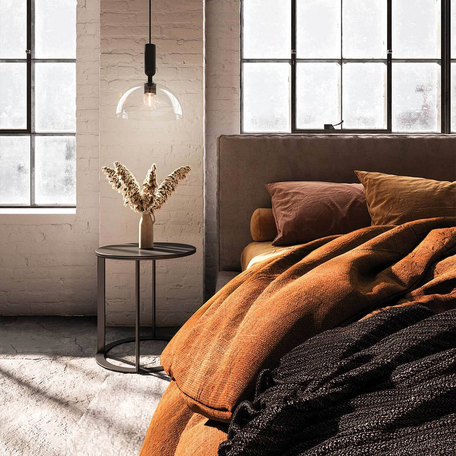 Suspension Jude noire mat et transparente, verre