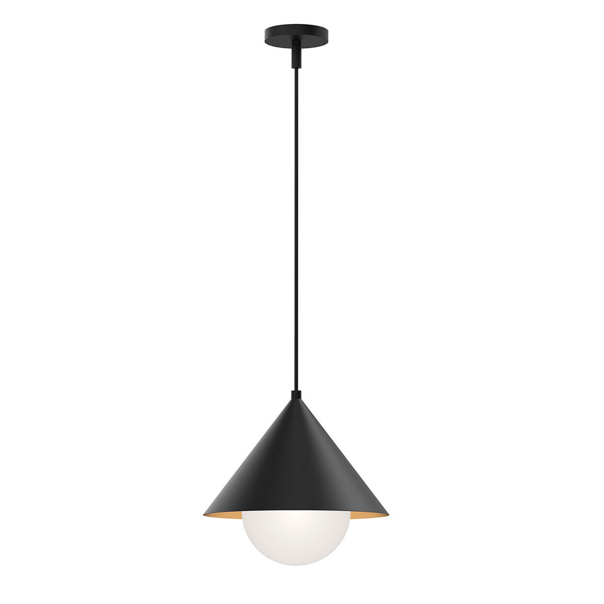 Suspension Remyck noire mat, lin