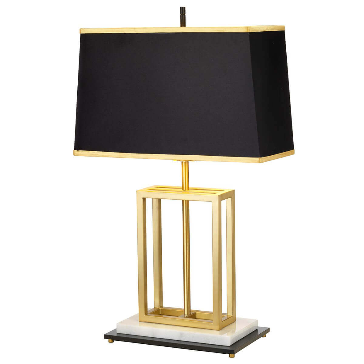 Lampe à poser Atlas laiton brossé et noire