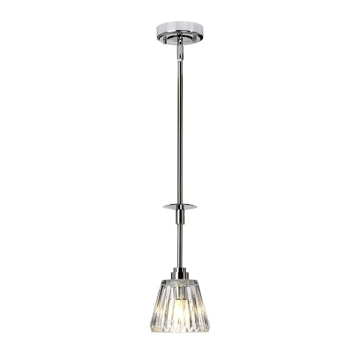Suspension Agatha chromée, verre