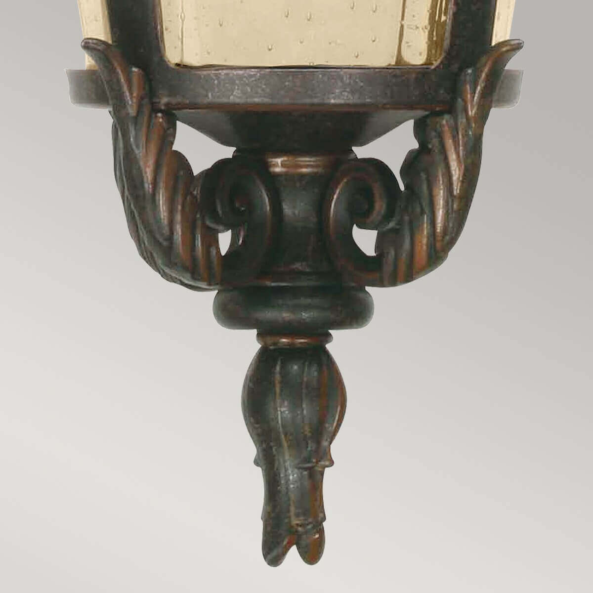 Suspension extérieure Baltimore bronze, verre, H 57,5 cm