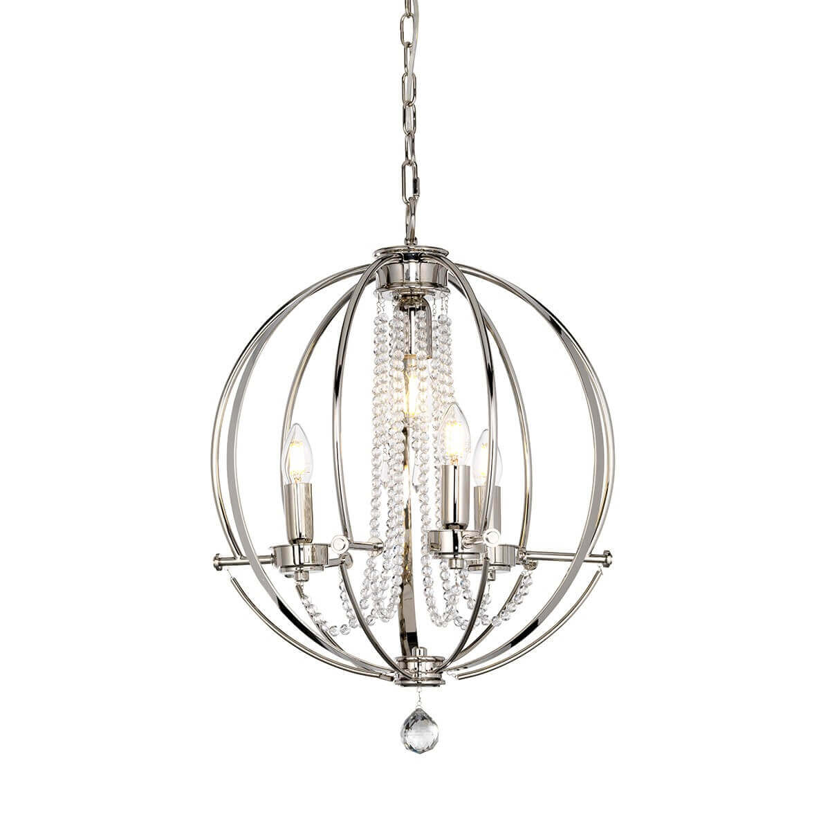 Lustre Cassie 3 lumières nickel