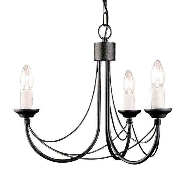 Lustre Carisbrooke 3 lumières noir