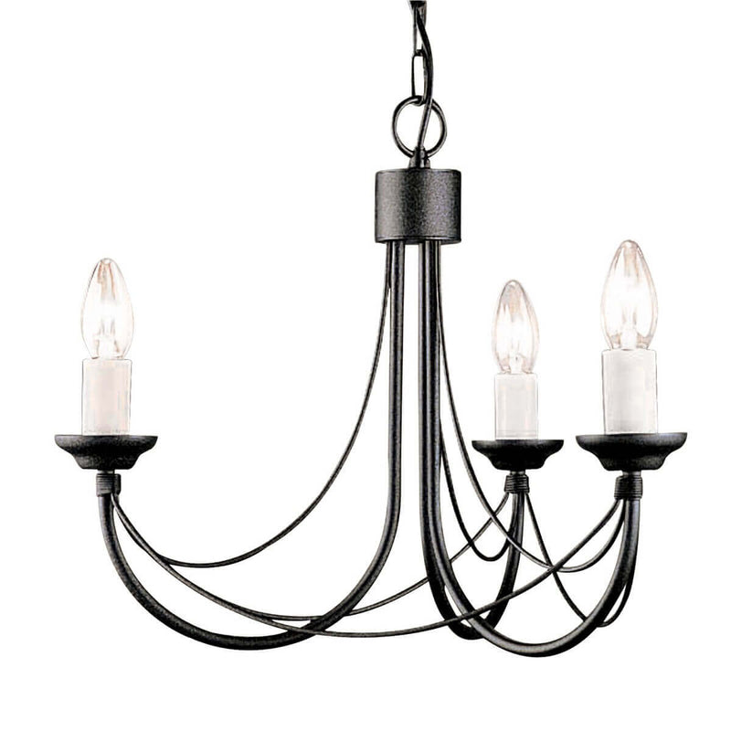 Lustre Carisbrooke 3 lumières noir