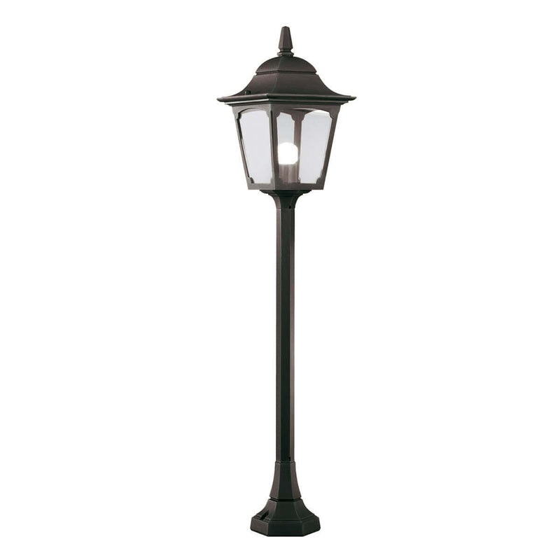 Lampadaire extérieur Chapel noir, verre, H 100 cm