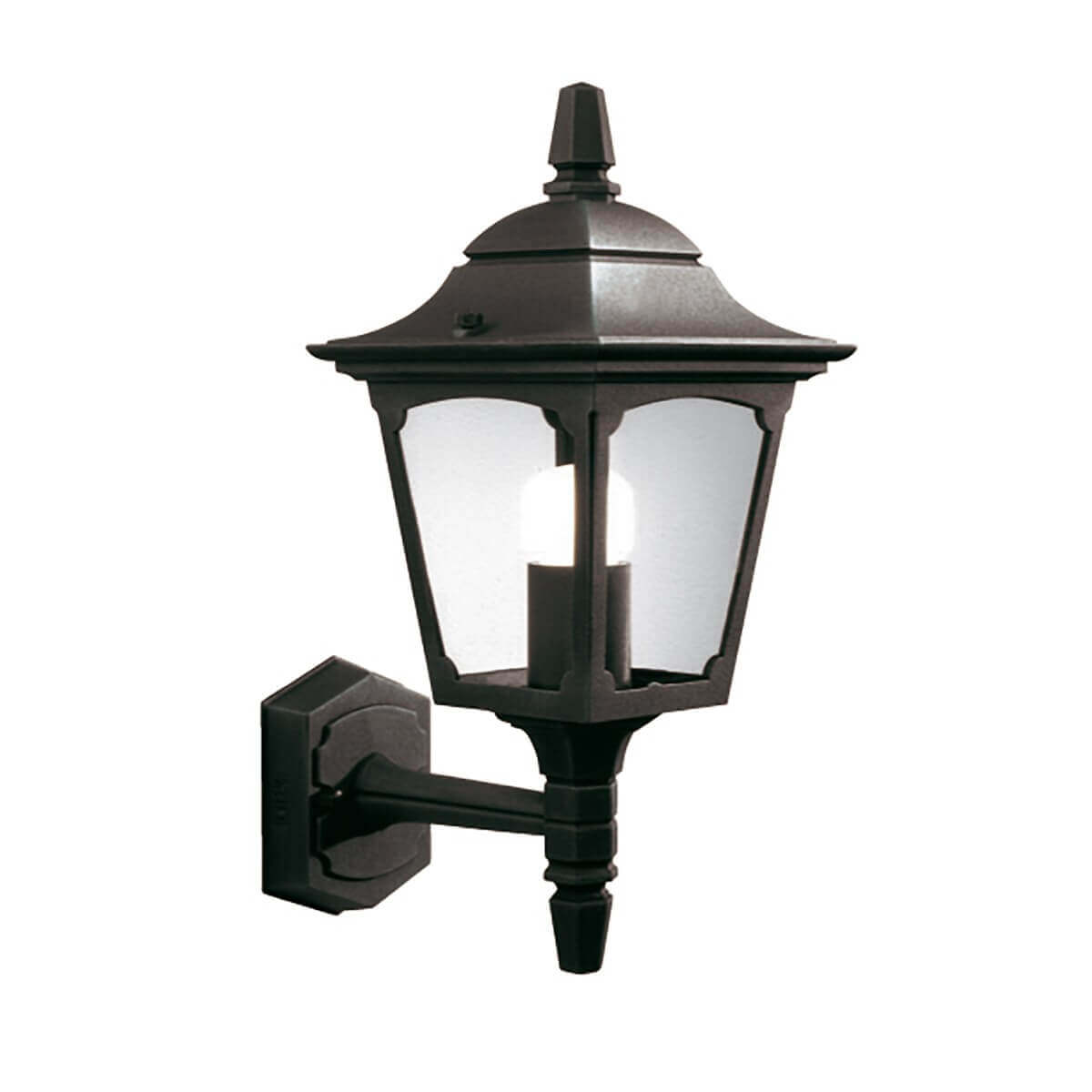Applique extérieure Chapel noire, verre, H 38 cm (CPM1-BLACK)