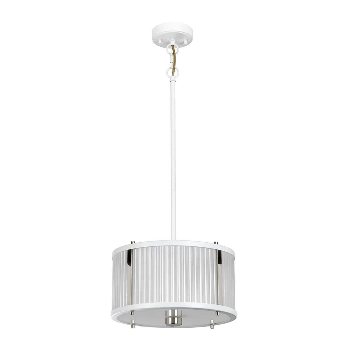 Suspension Corona 2 lumières blanche, verre