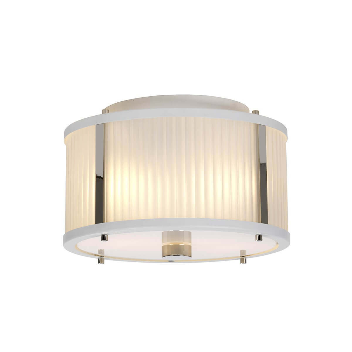 Suspension Corona 2 lumières blanche, verre