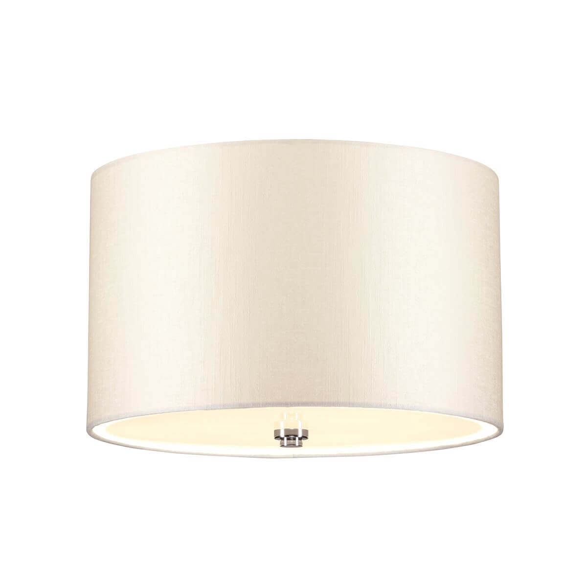 Plafonnier Fletcher 3 lumières chromé et crème, Ø 35,6 cm
