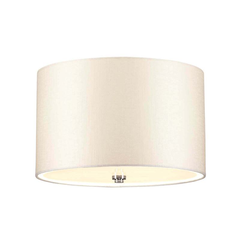 Plafonnier Fletcher 3 lumières chromé et crème, Ø 35,6 cm