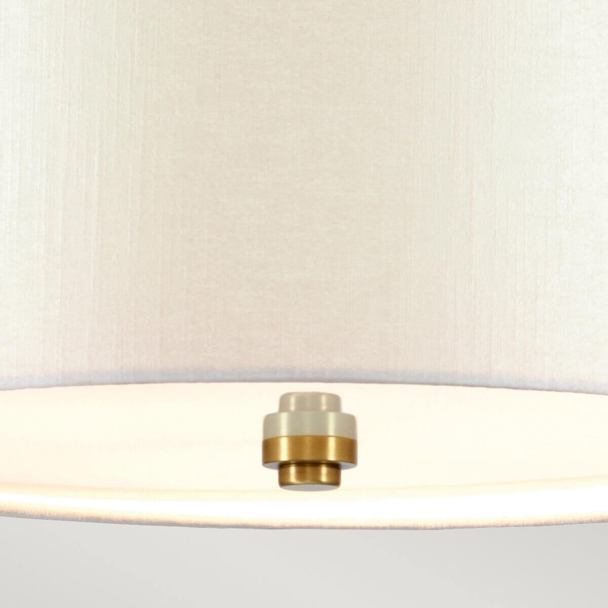 Plafonnier Fletcher 5 lumières laiton vieilli et crème, Ø 55,9 cm