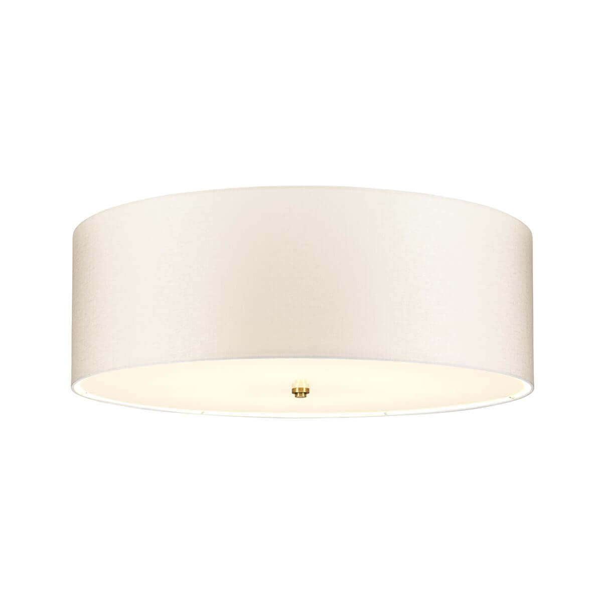 Plafonnier Fletcher 7 lumières laiton vieilli et crème, Ø 76,2 cm