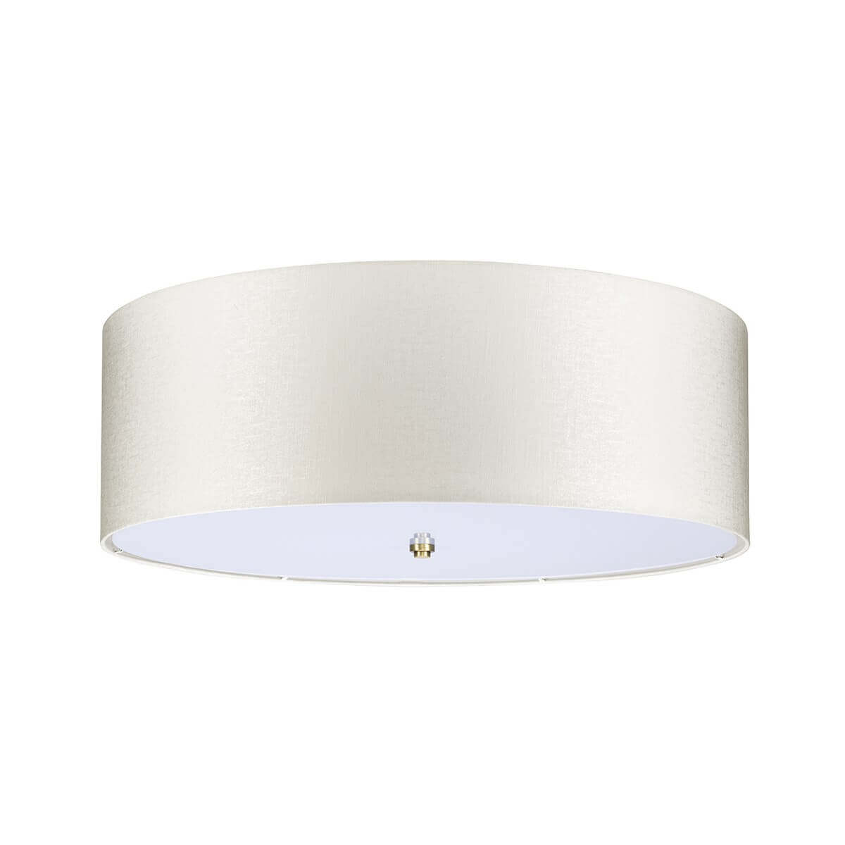 Plafonnier Fletcher 7 lumières laiton vieilli et crème, Ø 76,2 cm