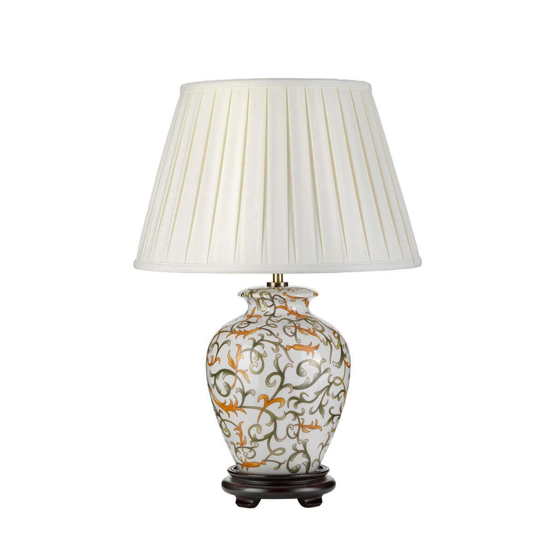 Lampe à poser Soling crème et orange, céramique