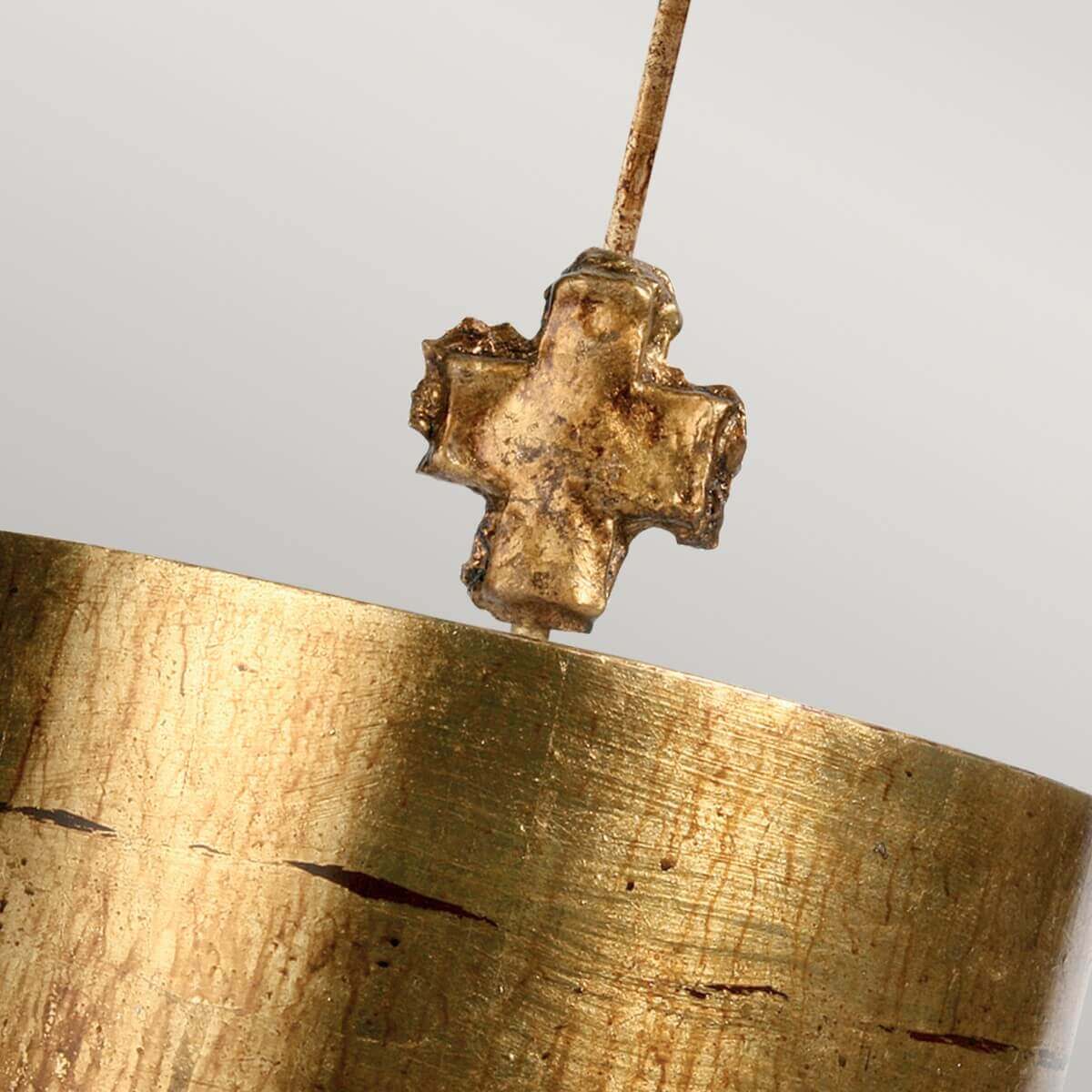 Suspension Fragment dorée vieillie, H 42,8 cm