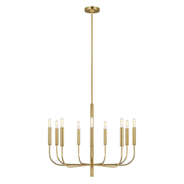 Lustre Brianna 9 lumières laiton