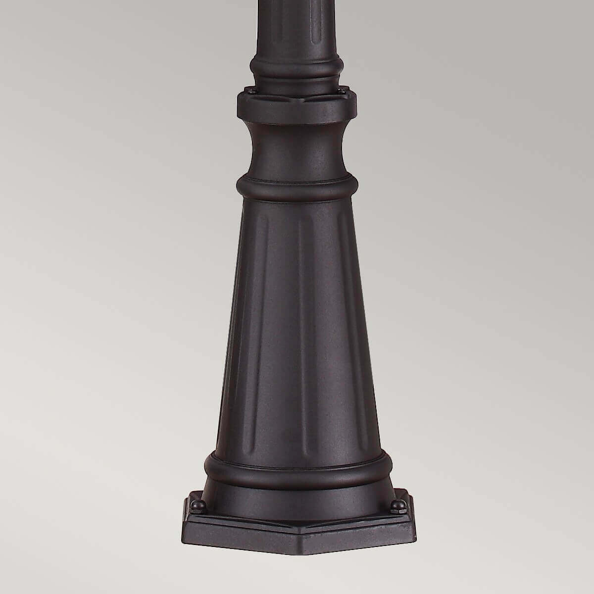 Lampadaire extérieur Cotswold Lane 3 lumières noir, verre, H 257 cm