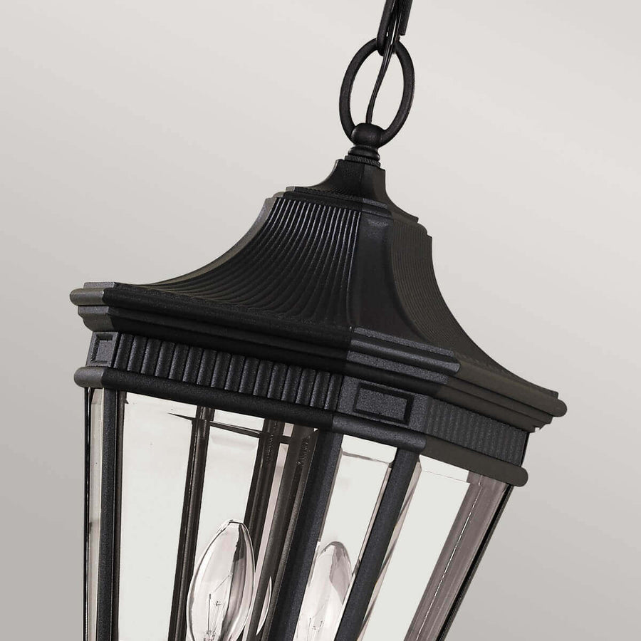 Suspension extérieure Cotswold Lane 2 lumières noire, verre