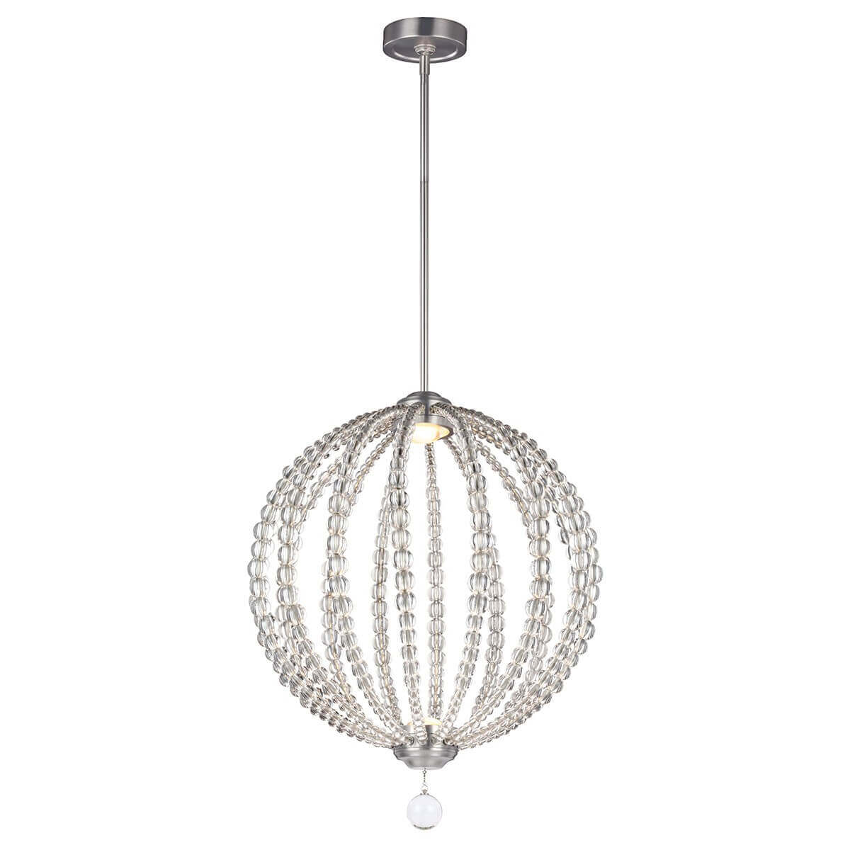 Suspension Oberlin nickel, cristal, H 54,7 cm