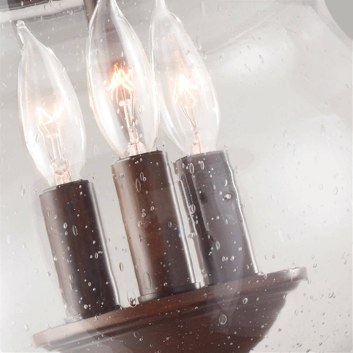 Plafonnier Pickering Lane 3 lumières bronze, verre