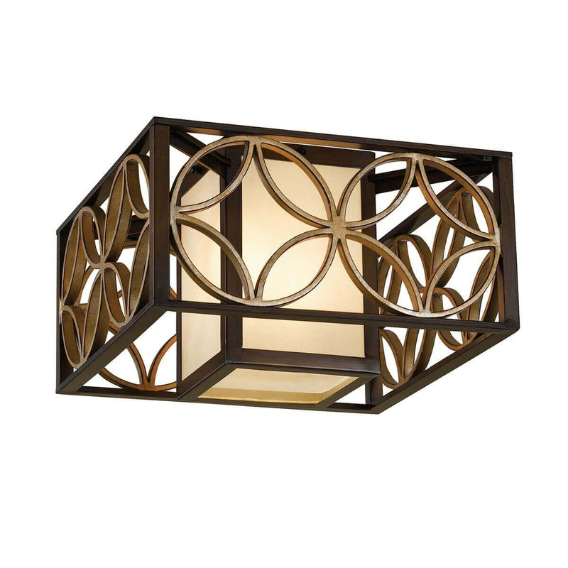 Plafonnier Remy 2 lumières bronze et doré