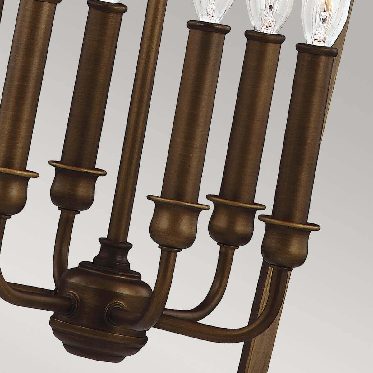 Suspension Yarmouth 6 lumières laiton vieilli