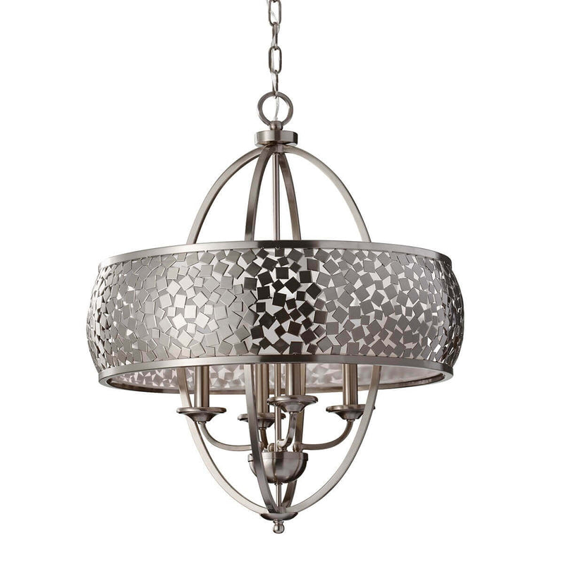 Lustre Zara 4 lumières, verre, H 73,2 cm
