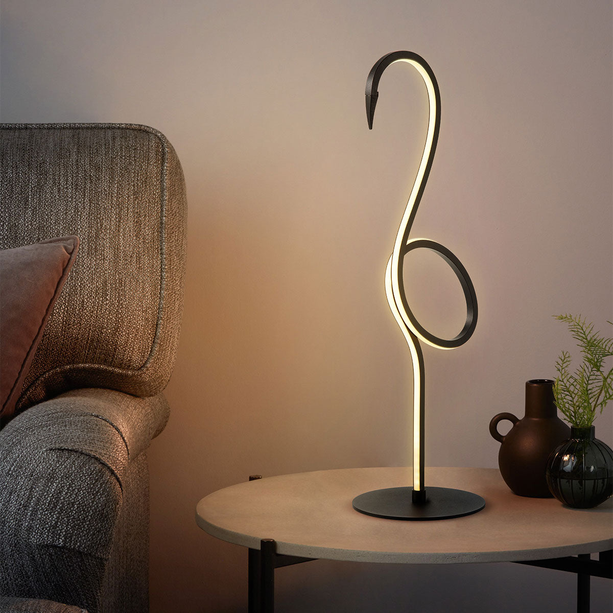 Lampe à poser Flamingo noire
