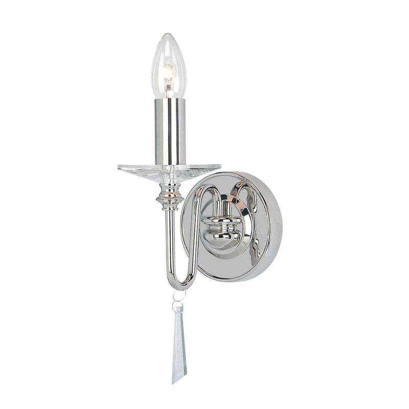 Applique murale Finsbury Park nickel poli, verre