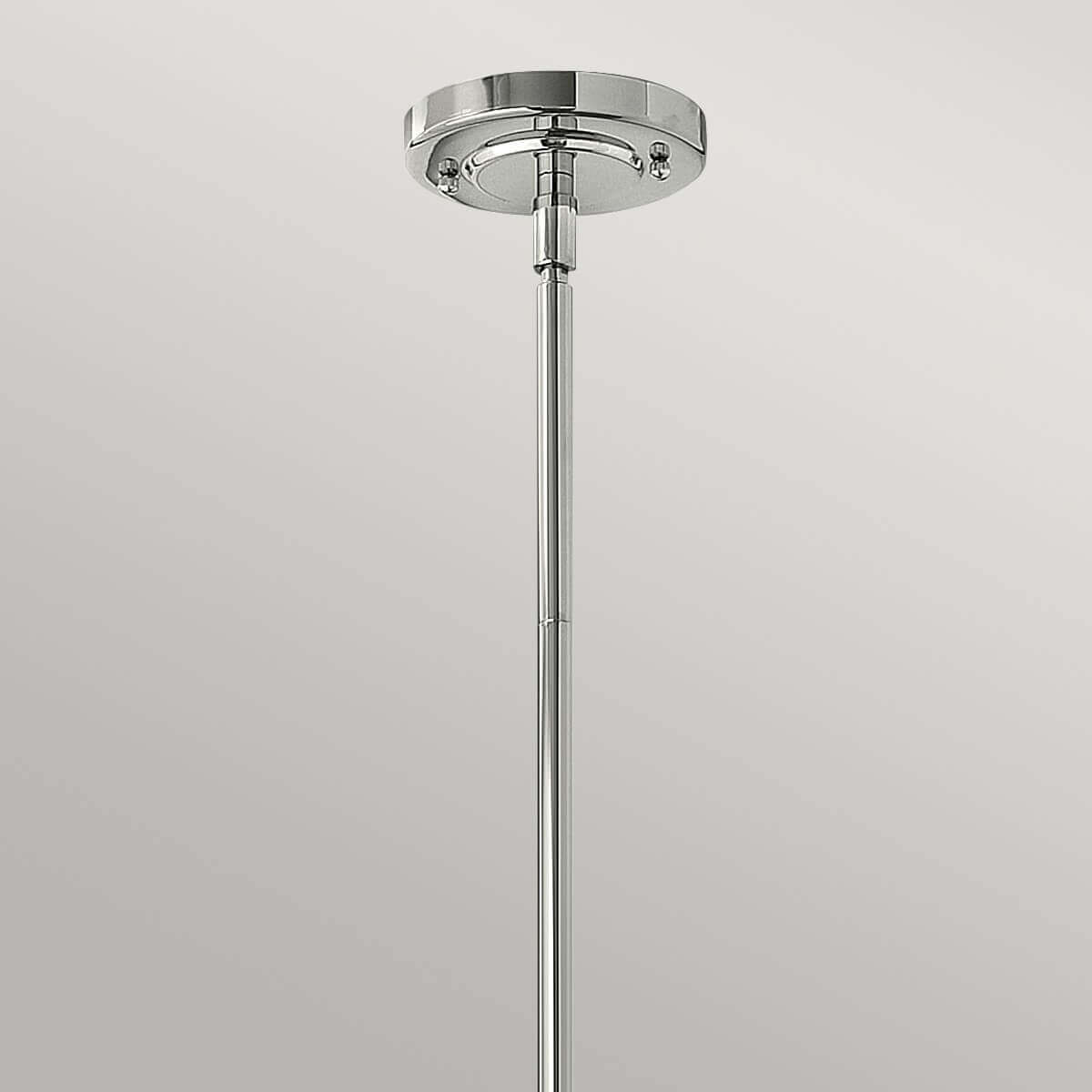 Suspension Amelia chromée, verre, Ø 29,2 cm
