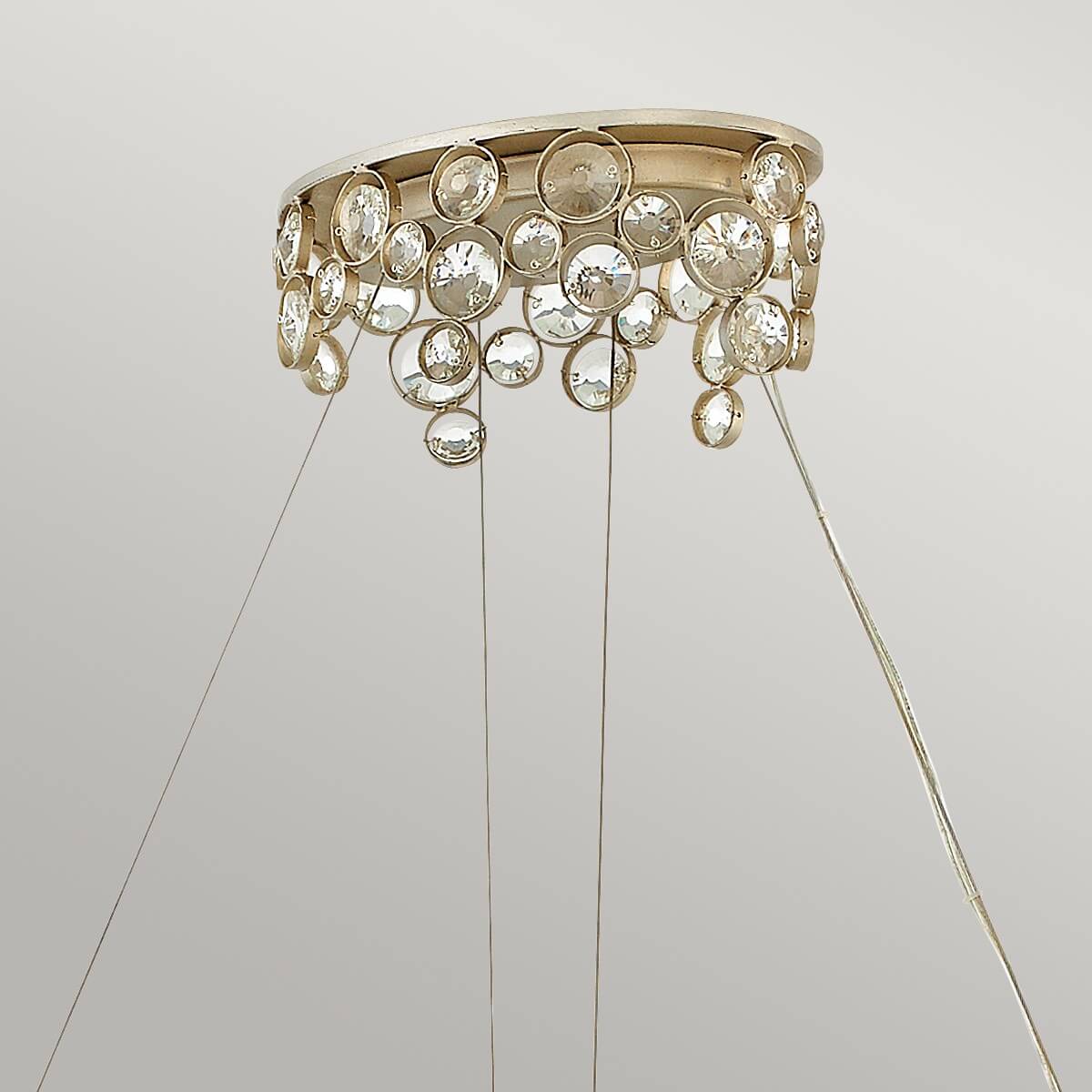 Suspension Anya 10 lumières argentée