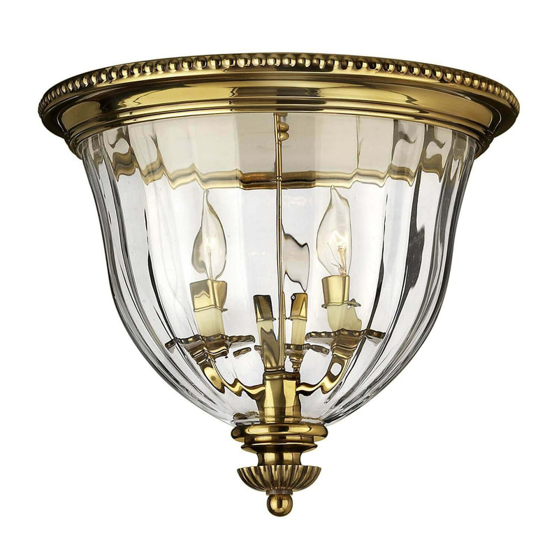 Plafonnier Cambridge 3 lumières laiton