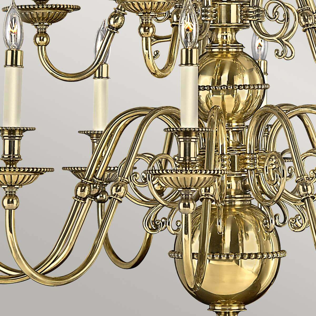 Lustre Cambridge 15 lumières laiton