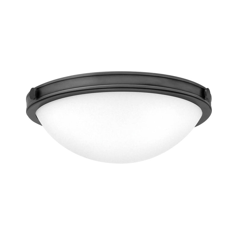 Plafonnier Collier 2 lumières noir et transparent, verre