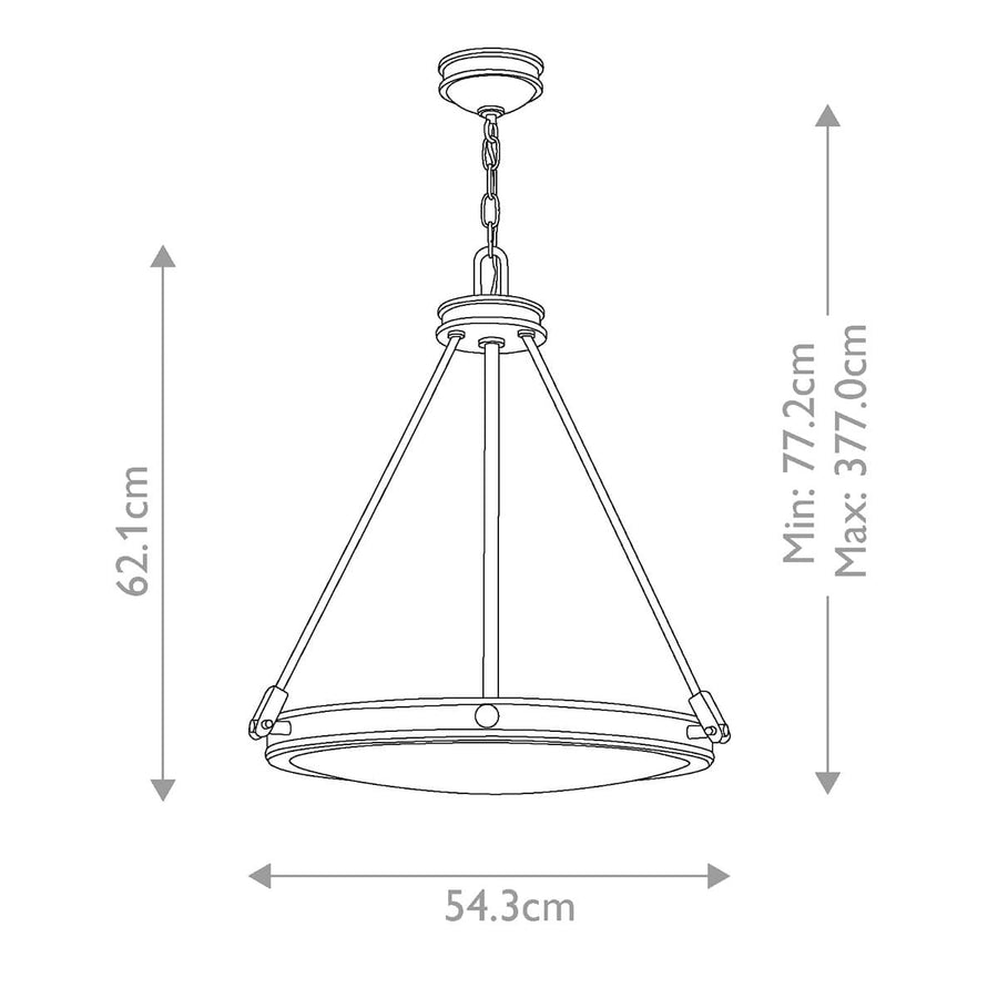 Suspension Collier 4 lumières noire et transparente, verre