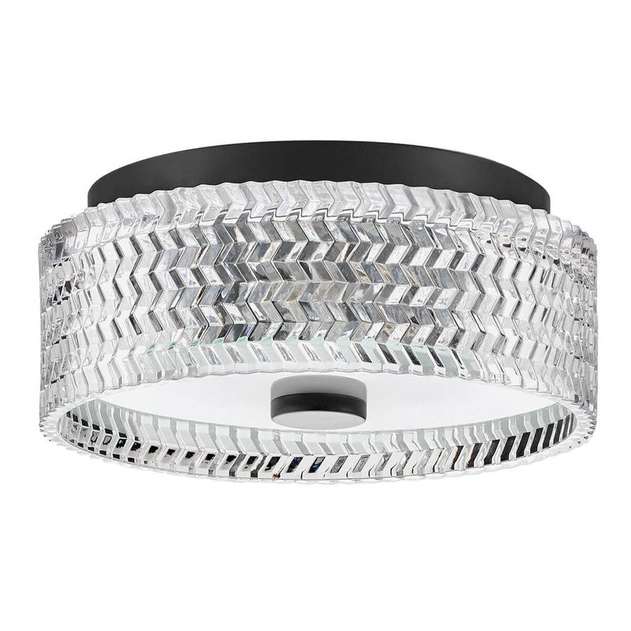 Plafonnier Elle 2 lumières noir, verre