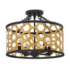 Plafonnier Felix 4 lumières doré