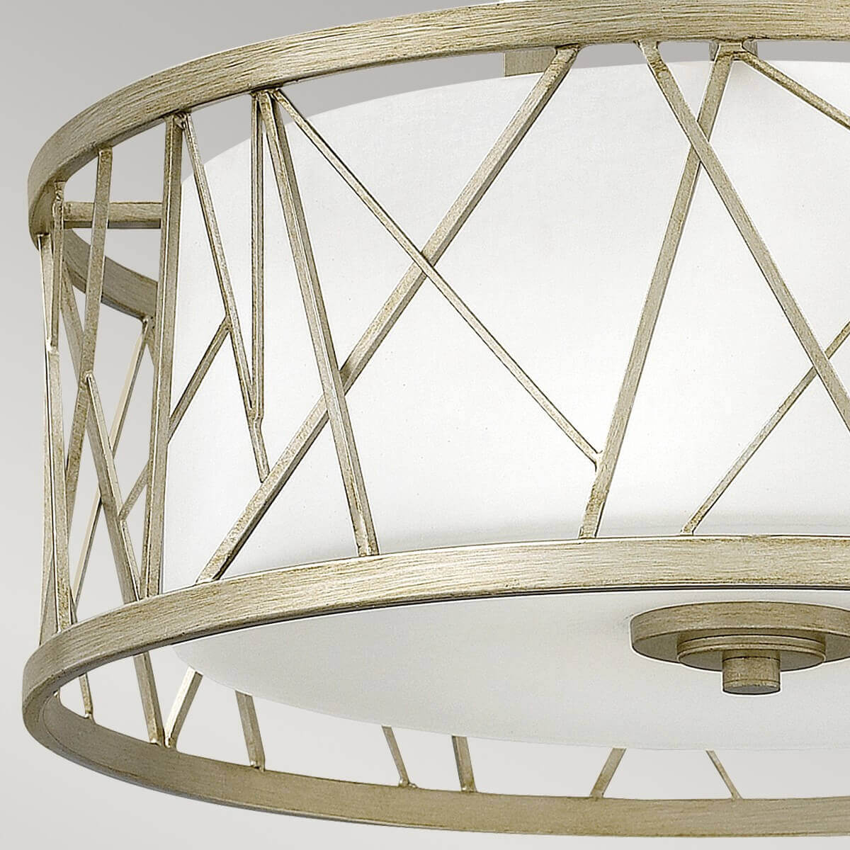 Plafonnier Nest 3 lumières argenté, verre