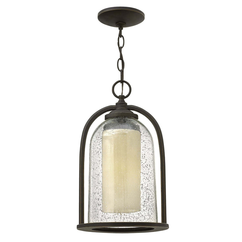 Suspension extérieure Quincy bronze, verre