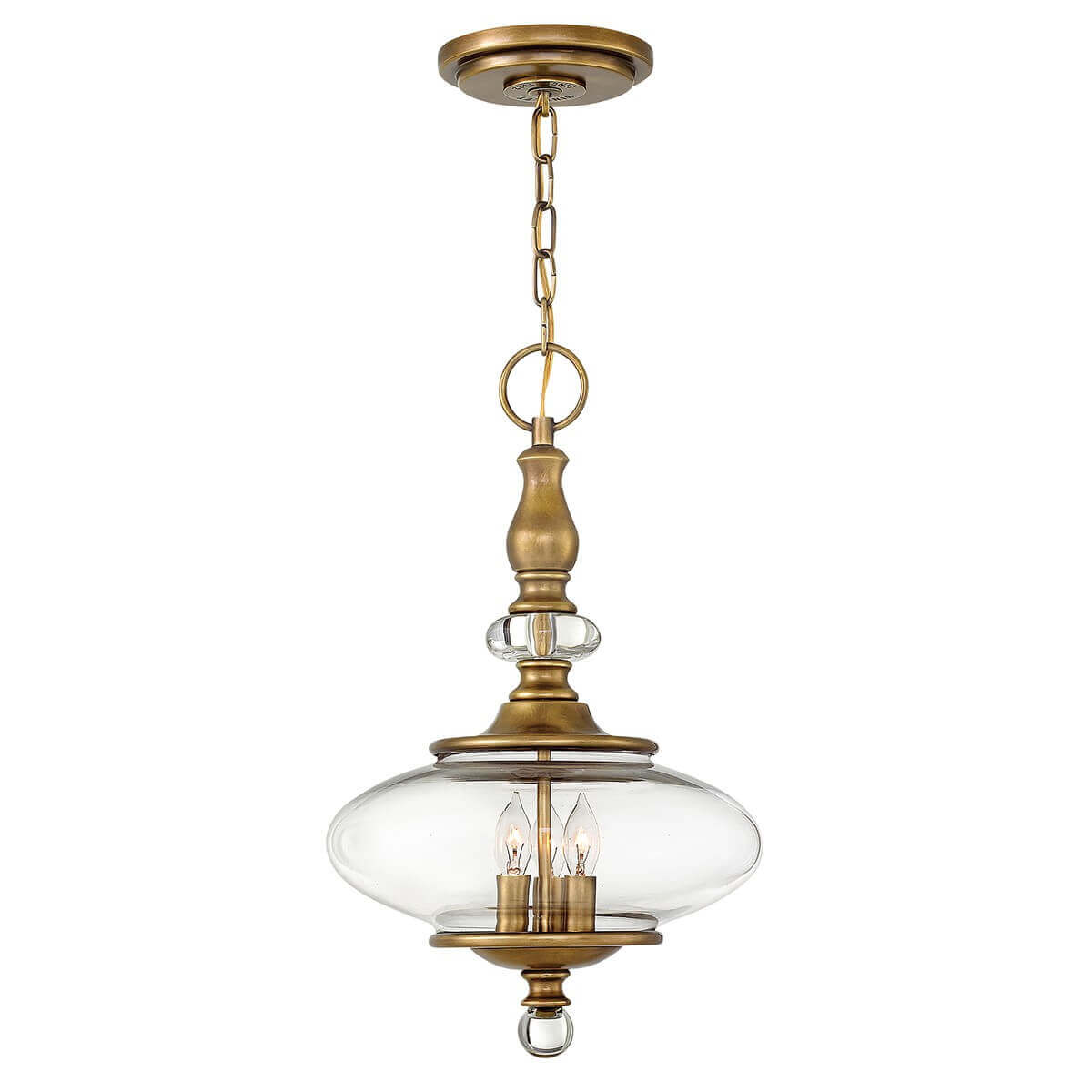 Suspension Wexley 3 lumières laiton