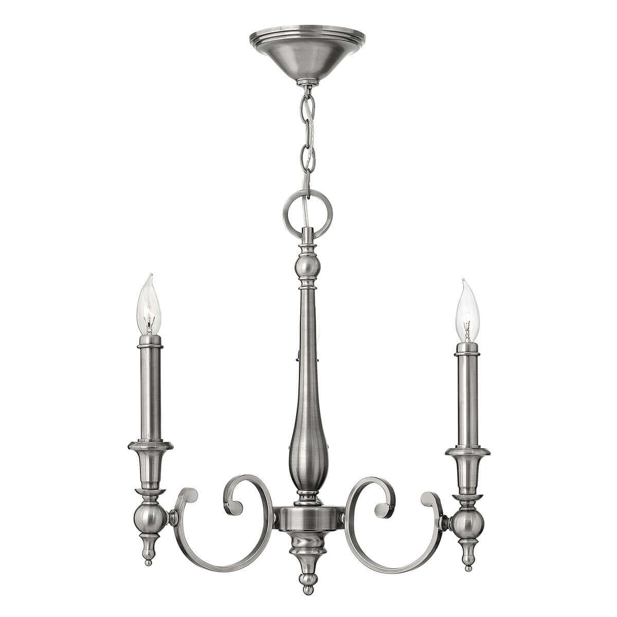 Lustre Yorktown 3 lumières nickel
