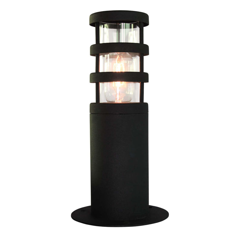 Lampadaire extérieur Hornbaek inox et noir