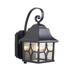 Applique extérieure Kent noire, verre