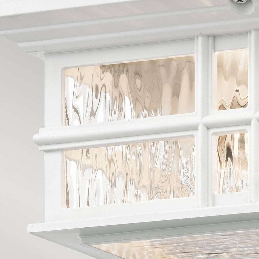 Plafonnier extérieur Beacon Square 2 lumières blanc, verre