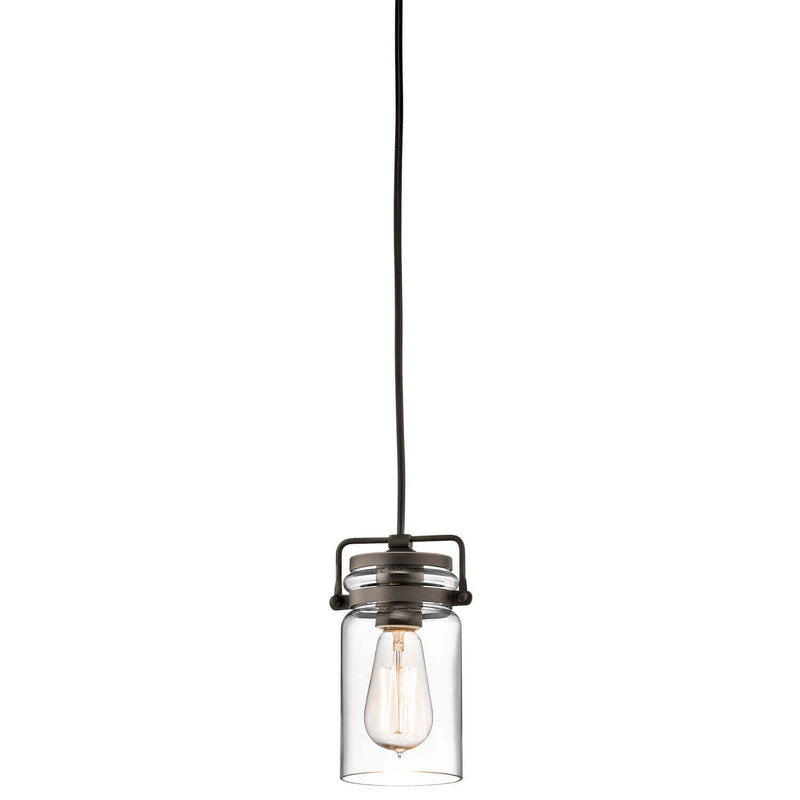 Suspension Brinley bronze, verre